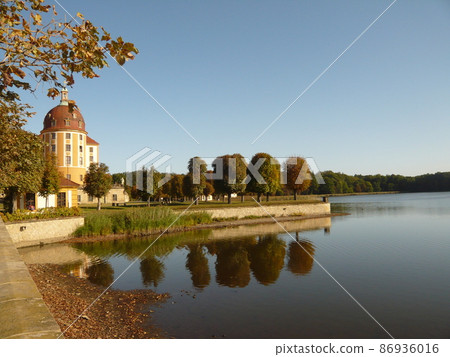 Beautiful Moritzburg castle on the lake 86936016