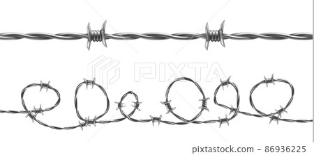 Barbed wire seamless pattern vector illustration - Stock Illustration ...