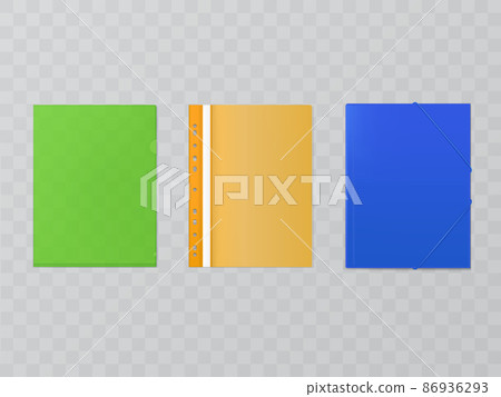 Vector plastic folders - office supplies, a4 files 86936293