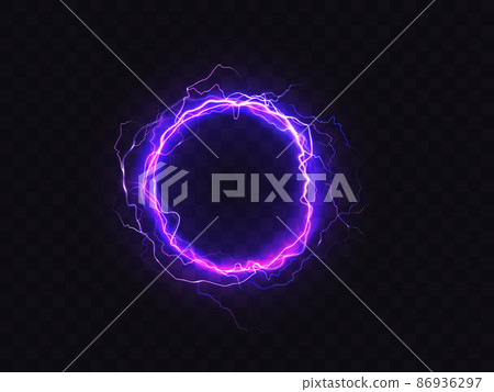 Vector shining circle of purple lighting, sparkle Vector shining circle of purple lighting, sparkle 86936297