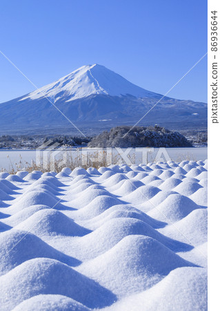 雪景河口湖的大石公園 雪景河口湖的大石公園 86936644