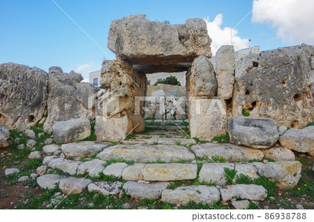 Malta's Ancient Megalithic Temple Ta Hajurat Ruins 86938788