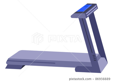 Threadmill icon. Home exercise machine. Fitness gym device Threadmill icon. Home exercise machine. Fitness gym device 86938889