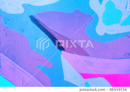 close up of colorful urban wall texture 86939556