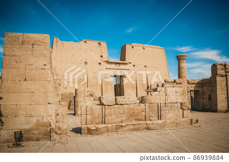 The ruins of the ancient temple of Horus in Edfu, Egypt The ruins of the ancient temple of Horus in Edfu, Egypt 86939884