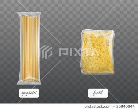 Pasta in limpid package set dry macaroni spaghetti Pasta in limpid package set dry macaroni spaghetti 86940044