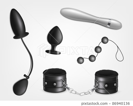 Accessories for sex games realistic vector set Accessories for sex games realistic vector set 86940136
