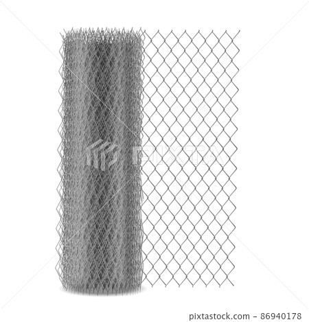 Chain link mesh fencing, rabitz in roll vector 86940178