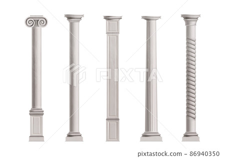 Antique columns 3d realistic vector collection 86940350