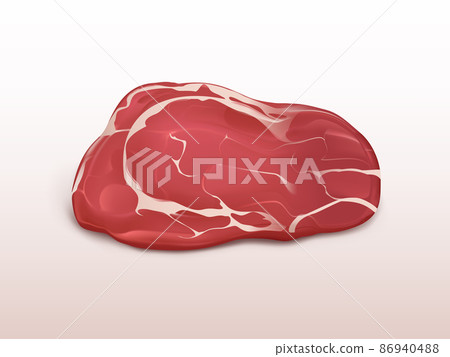 Fresh meat marble beef steak isolated on white Fresh meat marble beef steak isolated on white 86940488