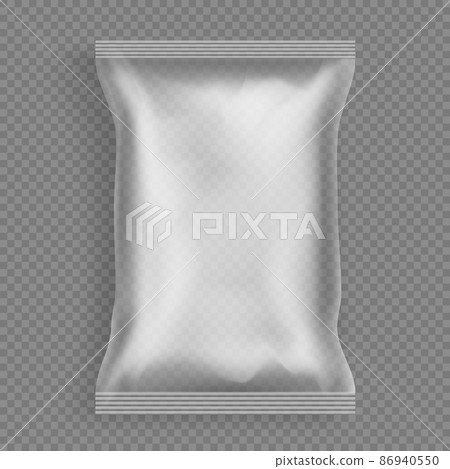 Sealed plastic sachet for product packaging vector 86940550