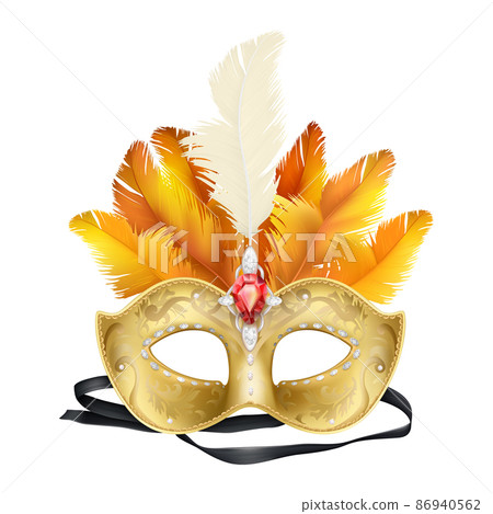 Mardi Gras carnival face mask realistic vector Mardi Gras carnival face mask realistic vector 86940562
