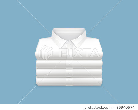 White shirts folded in stack realistic vector White shirts folded in stack realistic vector 86940674