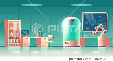 DNA modification science laboratory cartoon vector 86940722
