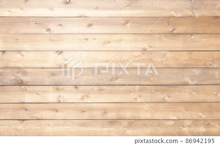 Horizontal background image with white wood-colored boards with wood grain and knots 86942195