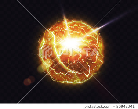 Electric ball, lightning fireball, energy flash 86942341