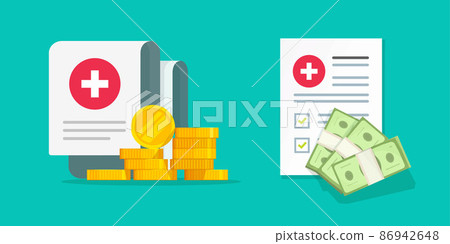 Money healthcare expense vector for medical prescription icon or health care insurance policy claim form financial cost budget flat cartoon illustration, medicaid price cash spend, coverage benefit Money healthcare expense vector for medical prescription icon or health care insurance policy claim form financial cost budget flat cartoon illustration, medicaid price cash spend, coverage benefit 86942648