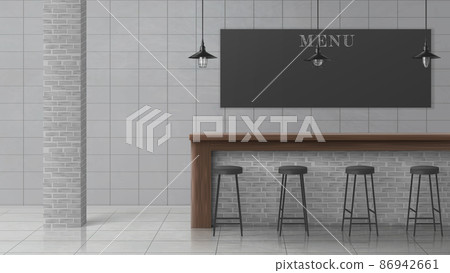Bar or pub minimalistic design interior vector Bar or pub minimalistic design interior vector 86942661