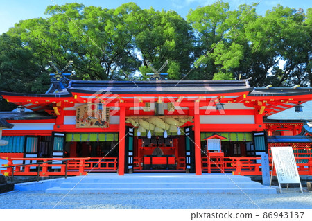 [和歌山縣]晴空下的熊野速玉大社（熊野稻荷神社） 86943137