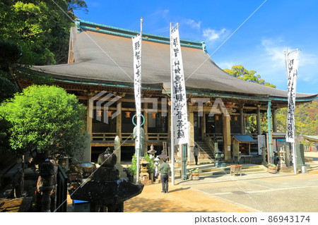[Wakayama Prefecture] Nachisan Aogishi Watari Temple in fine weather Main hall 86943174