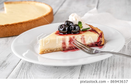 Traditional cheesecake wedge 86943637