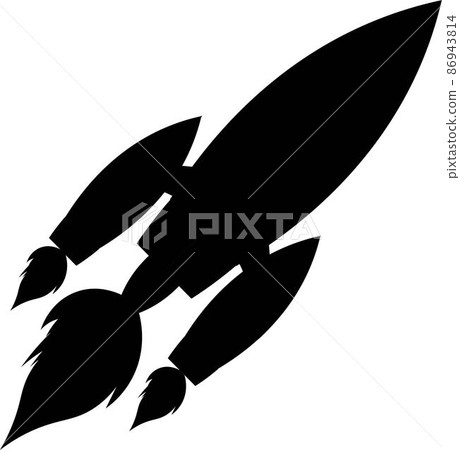 Bleck shadow of flying rocket - Stock Illustration [86943814] - PIXTA