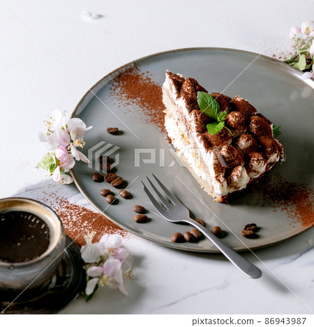Homemade gluten free tiramisu traditional italian dessert 86943987