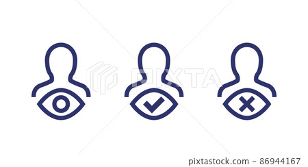 view, visibility icons on white 86944167