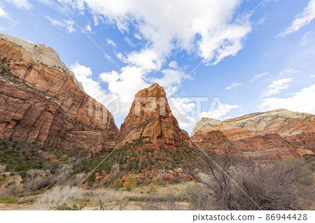 Daytime view of the famous Zion National Park Daytime view of the famous Zion National Park 86944428