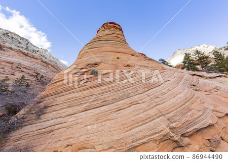 Daytime view of the famous Zion National Park Daytime view of the famous Zion National Park 86944490