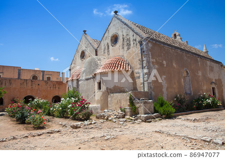 Greece, Crete, monastery Arkadi, monastery church 86947077