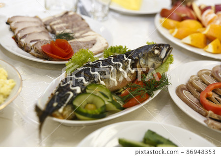 Large stuffed pink salmon Large stuffed pink salmon 86948353
