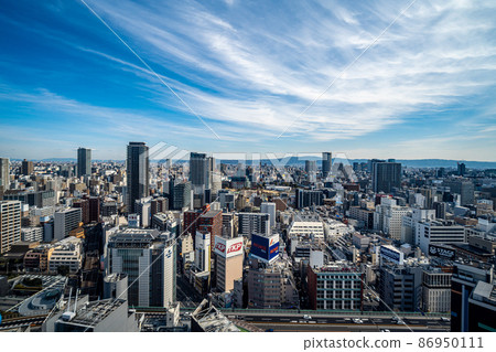 Bird's-eye view from the Ferris wheel of Osaka Umeda HEP FIVE [Osaka Umeda scenery] 86950111
