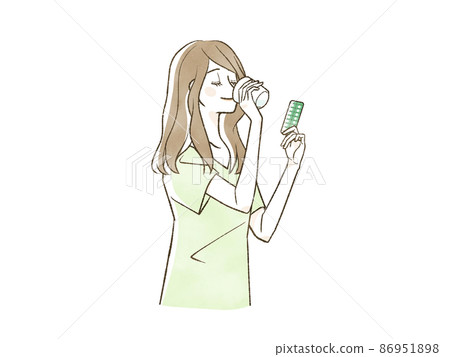 吃藥的女性 吃藥的女性 86951898