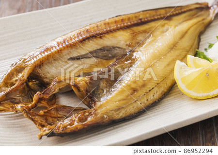 Grilled atka mackerel from Hokkaido with fat Grilled atka mackerel from Hokkaido with fat 86952294
