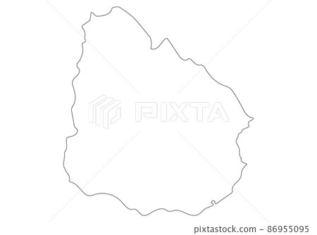 Uruguay blank map Uruguay blank map 86955095