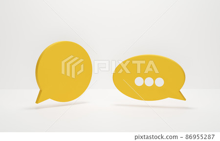 Chat bubble icons or speech bubbles sign symbol on white background Chat bubble icons or speech bubbles sign symbol on white background 86955287