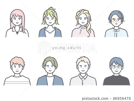 Youth icon illustration material 86956478