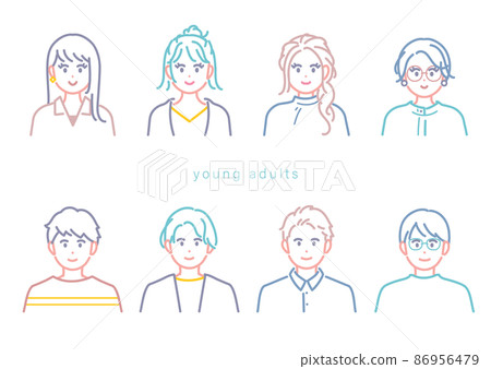 青年圖標插圖素材 86956479