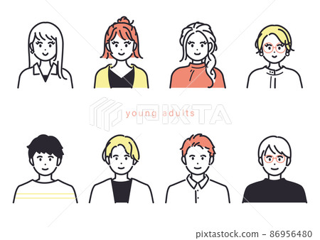 Youth icon illustration material 86956480