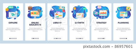 Website and mobile app onboarding screens vector template Website and mobile app onboarding screens vector template 86957601