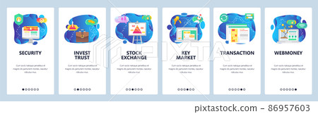 Website and mobile app onboarding screens vector template 86957603