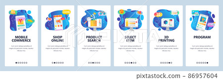Website and mobile app onboarding screens vector template Website and mobile app onboarding screens vector template 86957604