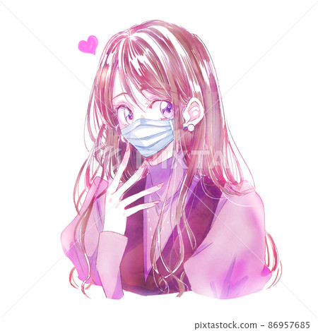戀愛中的小動物女孩面具 86957685