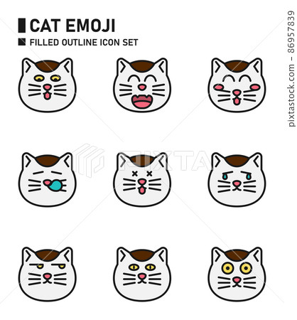 Cat emoji icon. Cat emoji icon. 86957839