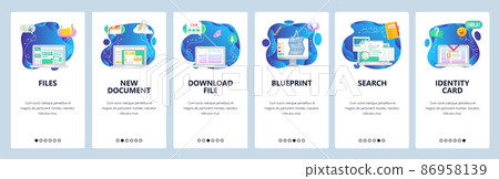 Website and mobile app onboarding screens vector template 86958139