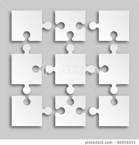 Puzzle piece business presentation. Vector 86958355