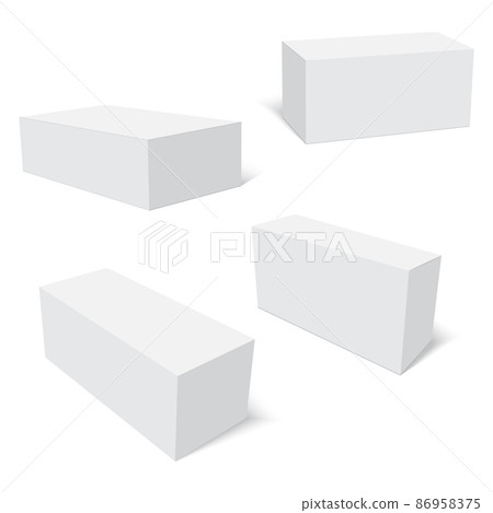Blank package Box set isolated on white. Vector Blank package Box set isolated on white. Vector 86958375
