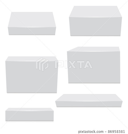 Blank package Box set isolated on white. Vector Blank package Box set isolated on white. Vector 86958381
