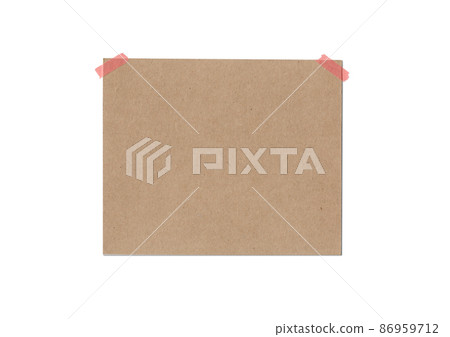 blank brown note paper background and red tape blank brown note paper background and red tape 86959712